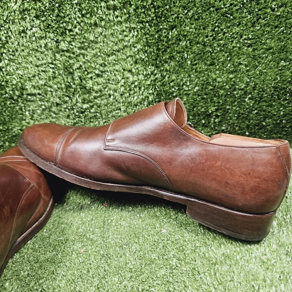 Meermin Mallorca Double Monk Strap Brown Leather Dress Shoes Mens Size 10